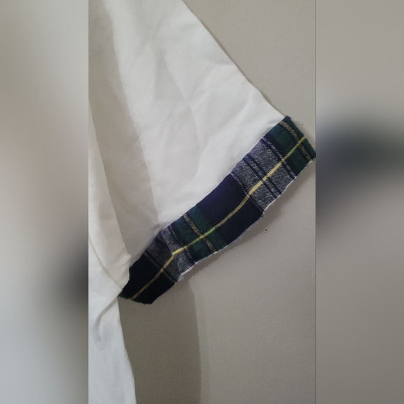 Mens medium fruit of the loom alpha sigma phi frat shirt plaid trim - Picture 5 of 7